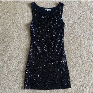 Amber Blue Black Sequin Dress